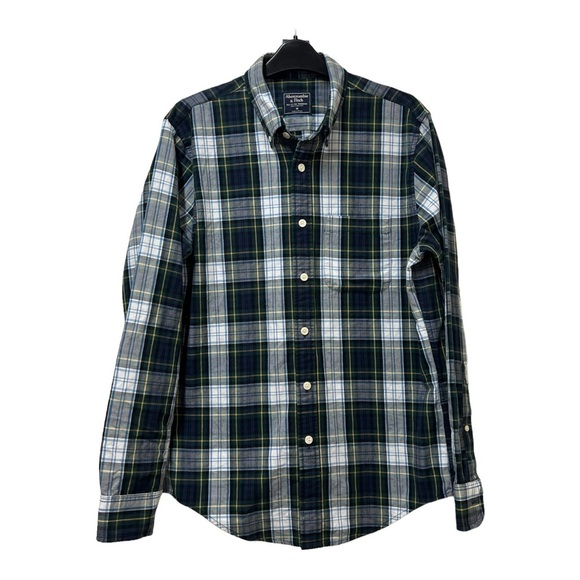 Abercrombie & Fitch Other - Abercrombie & Fitch Men's Blue Plaid Button Down Long Sleeve Shirt Size Medium